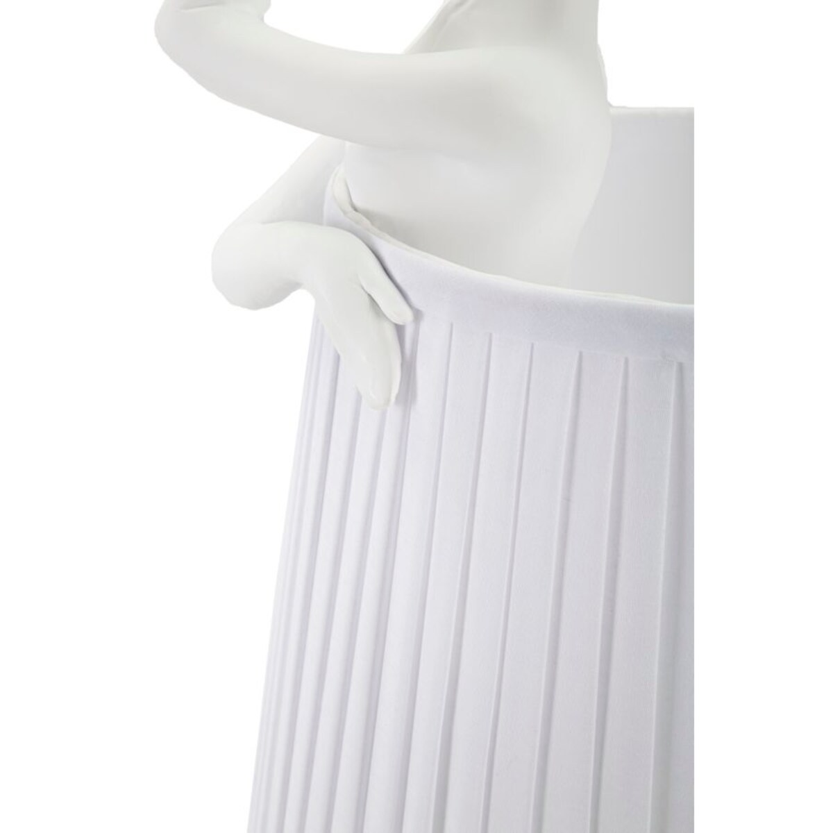 Lampa stołowa Ballet, kolor biały, żywica syntetyczna, żelazo i tkanina, 29 x 25 x 62,5 cm, 1 x E14, max. 40 W, do salonu i sypialni, Mauro Ferretti
