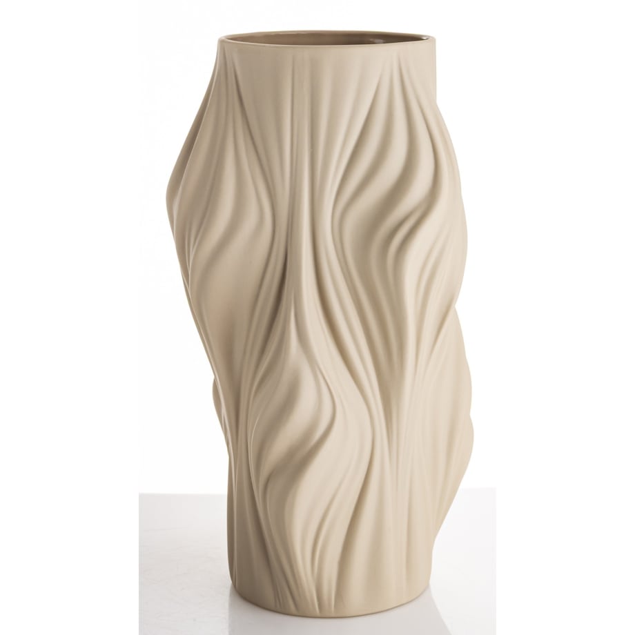 Wazon porcelanowy 35,5x17,5x17,5 cm TWISSTIE beżowy