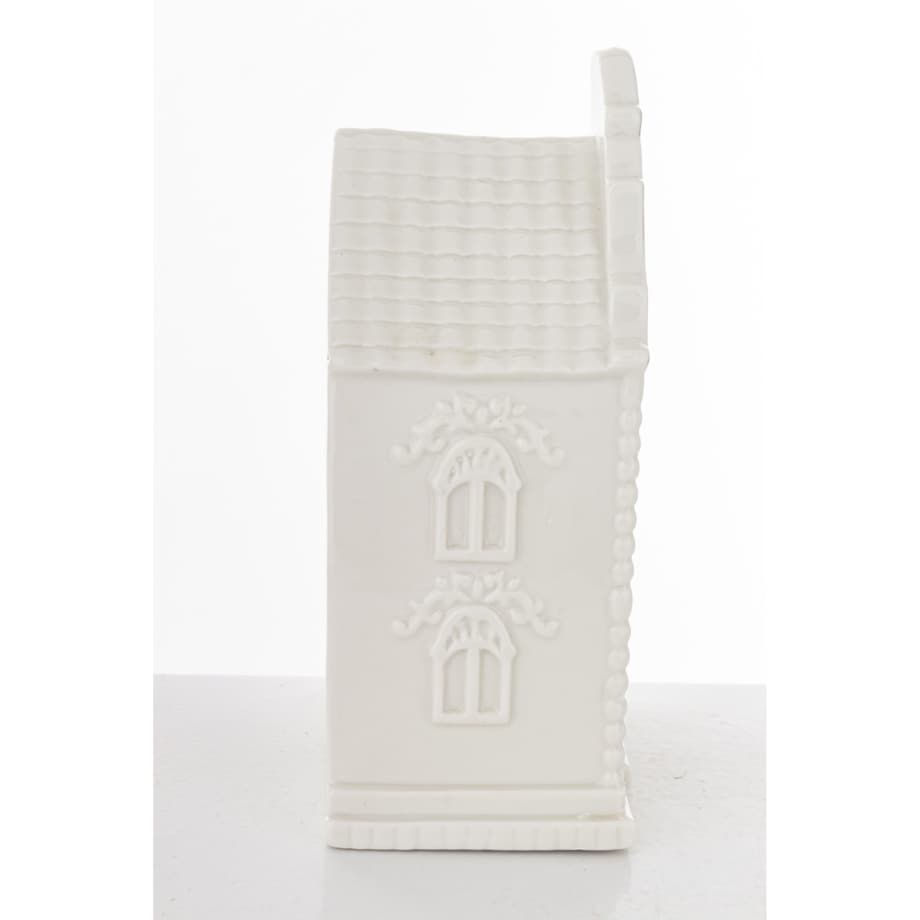 Ceramiczny biały domek LED 19x10,5 cm ADANI