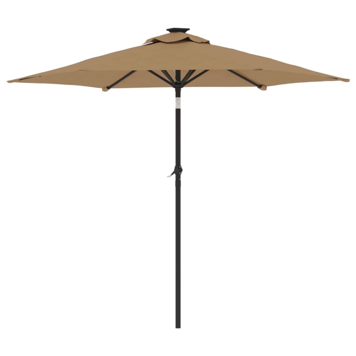 vidaXL Parasol ogrodowy na stalowym słupku, taupe, 225x225x212 cm