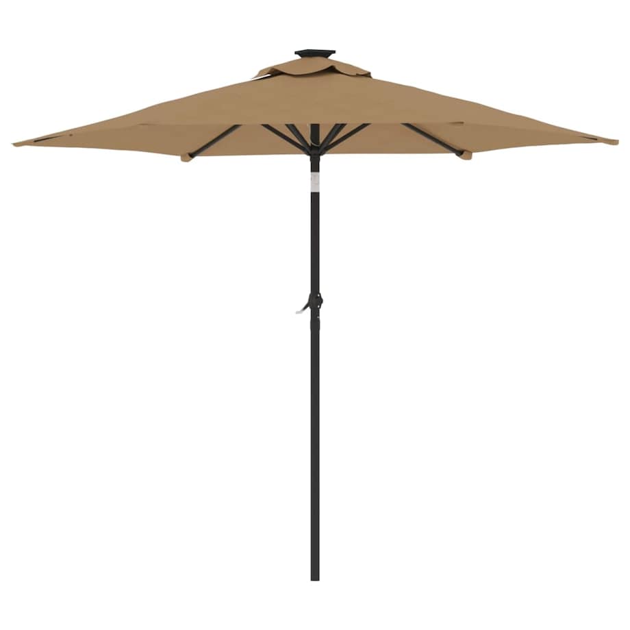 vidaXL Parasol ogrodowy na stalowym słupku, taupe, 225x225x212 cm