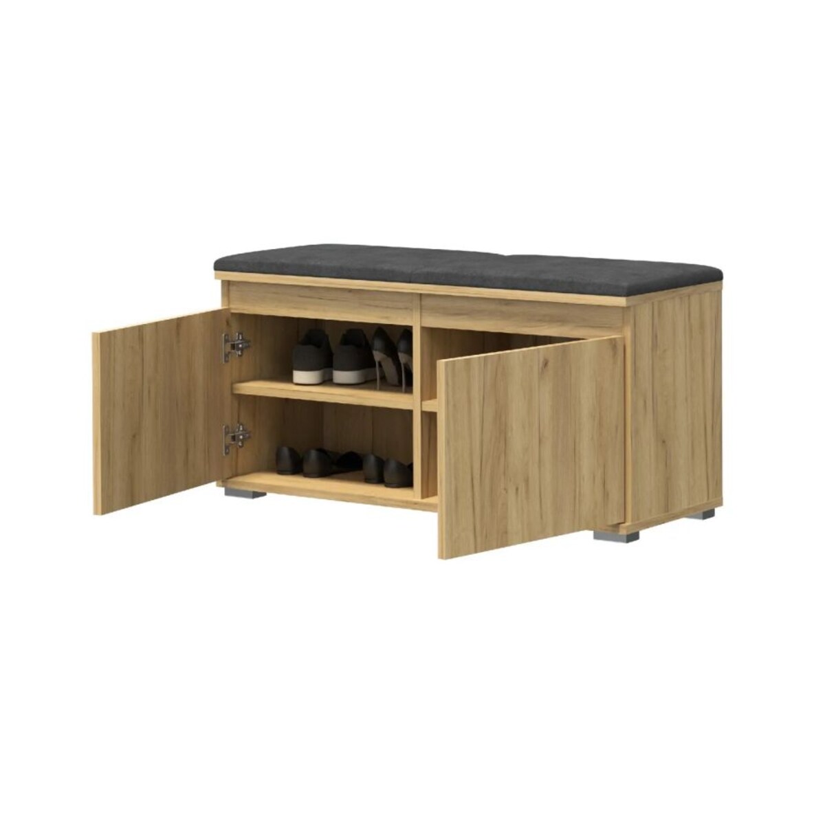 Szafka na buty z siedziskiem SINGAPUR 100 dąb craft/szara
