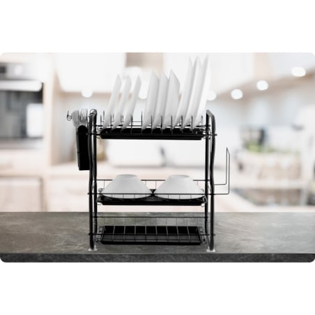 Duża suszarka do naczyń trzypoziomowa stojąca Massido