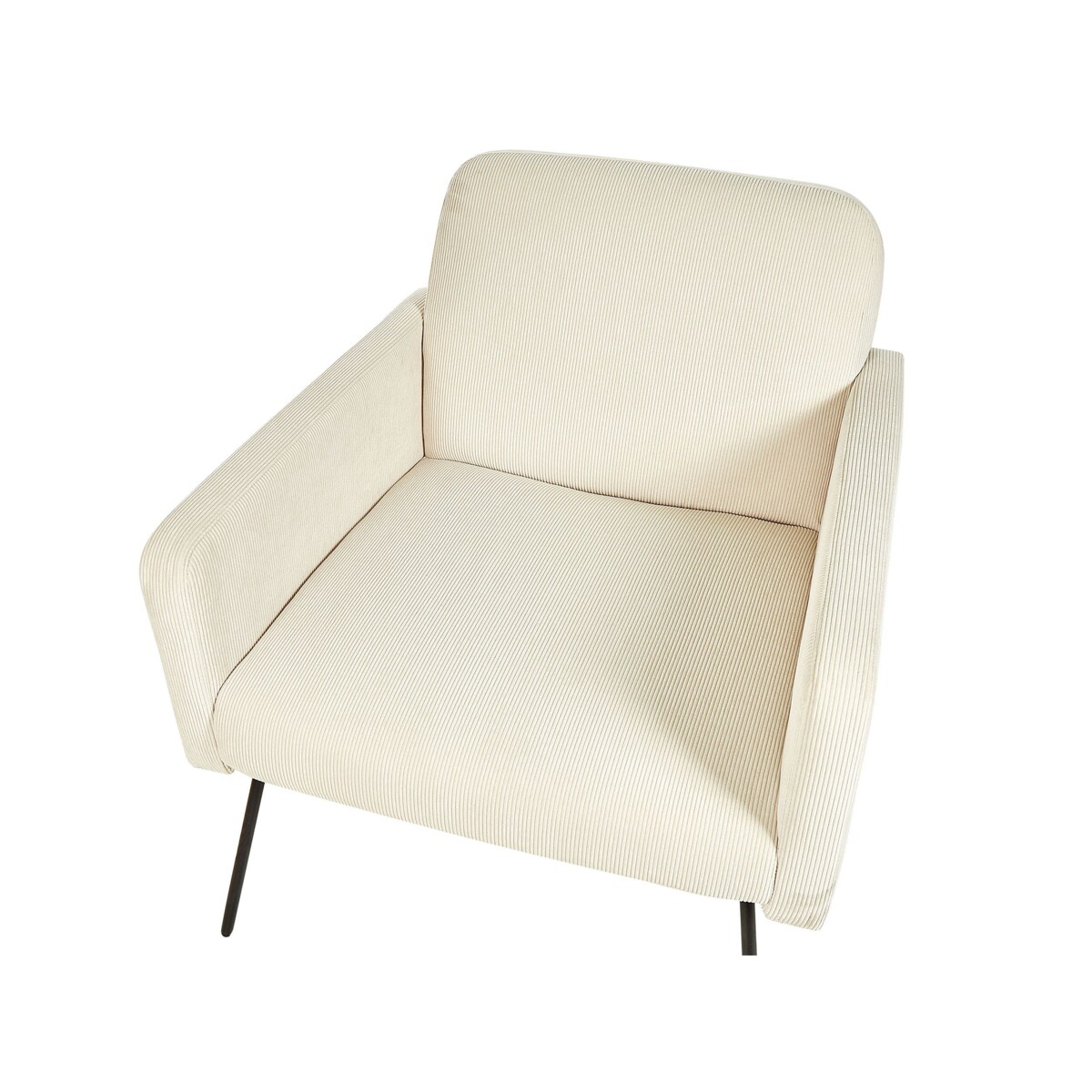 Fotel sztruksowy beżowy NARKEN