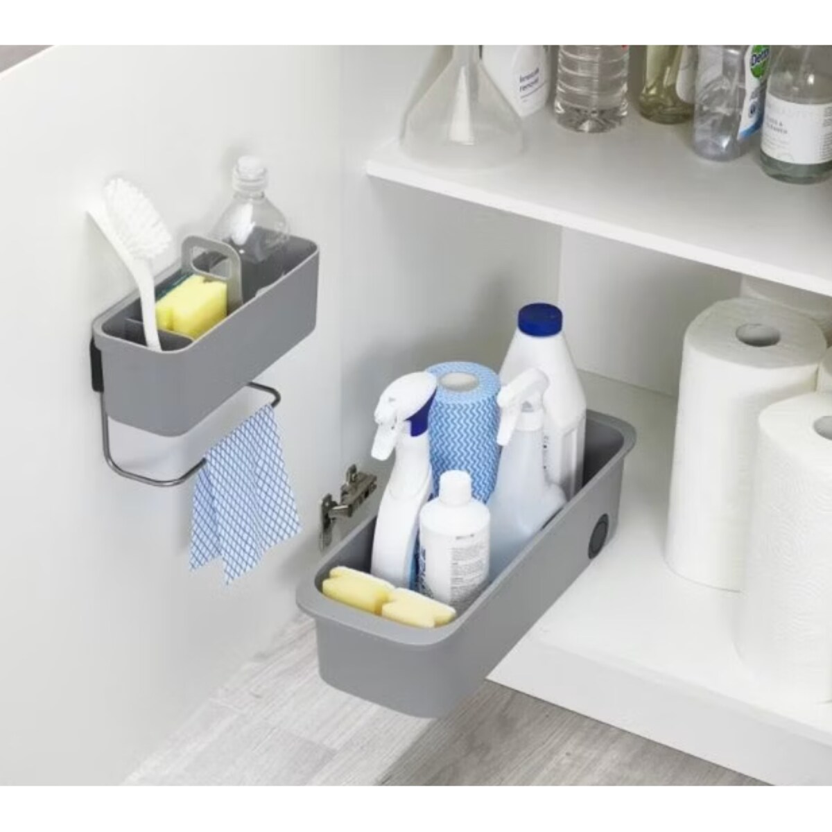 Organizer na środki czystości na kółkach CupboardStore, 11.2 x 46.2 x 17.1 cm, Joseph Joseph