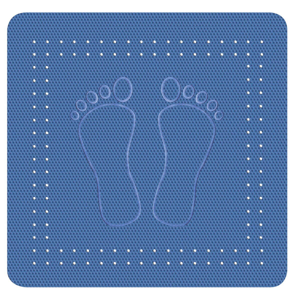 Kleine Wolke Foot Mata bezpieczeństwa pod prysznic niebieski 55x 55 cm naturalny kauczuk