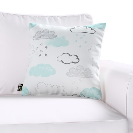 Poszewka Milly 43x43 ecru-niebieski