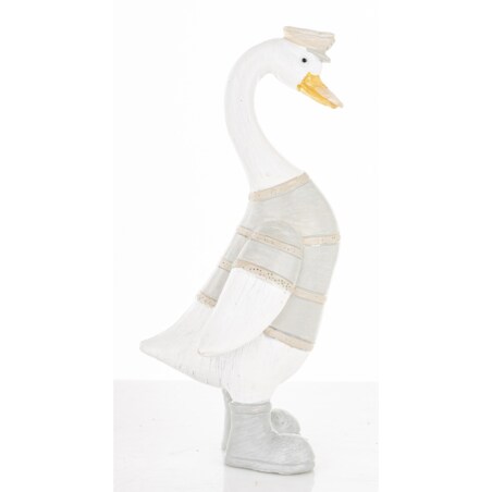Dekoracja - biała gąska 15x5,5x7 cm GOOSE-2