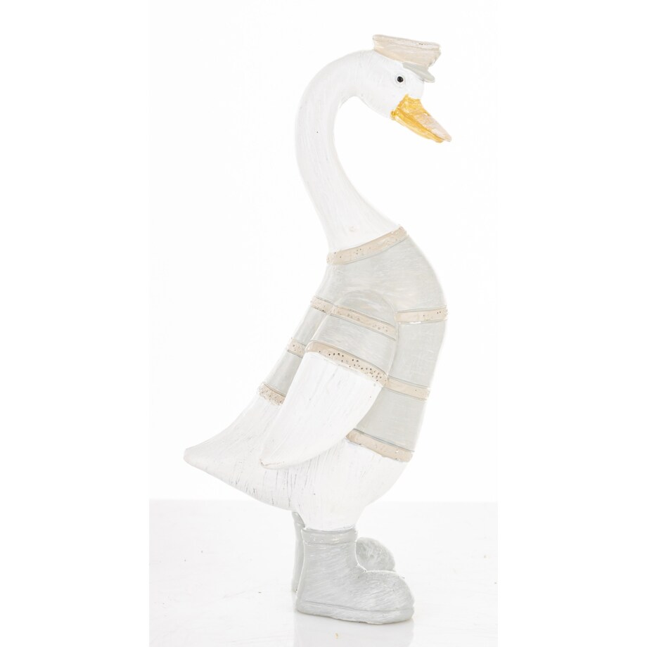 Dekoracja - biała gąska 15x5,5x7 cm GOOSE-2