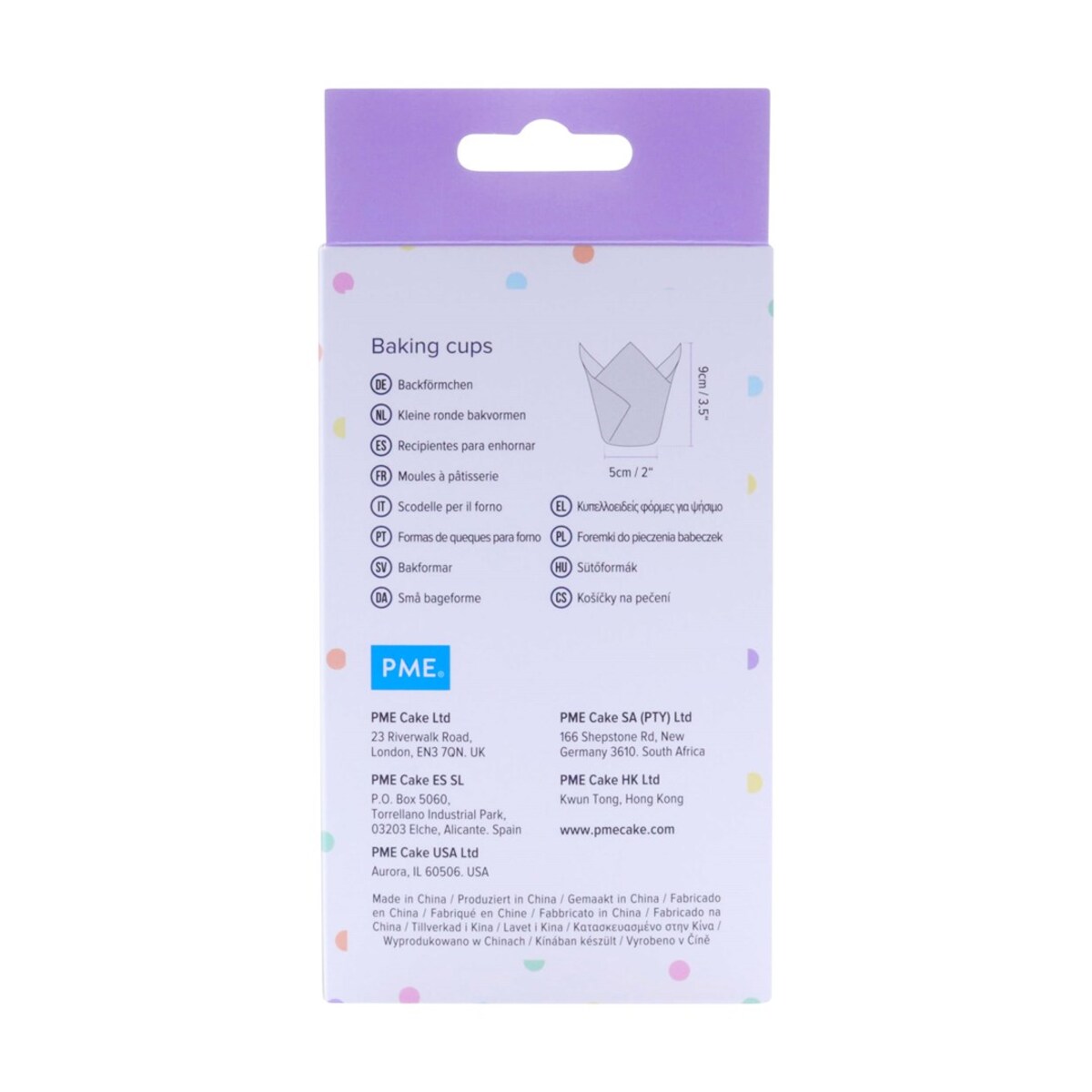 PME Papilotki tulipanowe do muffinek - motyw groszki (24 sztuki)