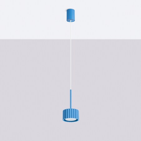 Lampa wisząca AURA 1 błękitna Gx53