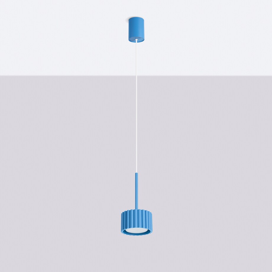 Lampa wisząca AURA 1 błękitna Gx53