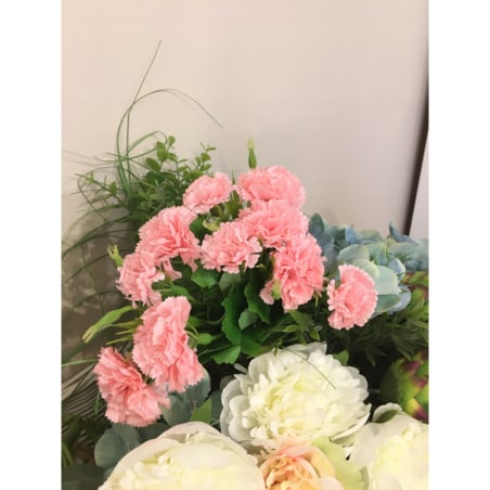 SZTUCZNE RÓŻOWE Goździki bukiet DEKORACJA STROIK WAZONU DONICZKI wiosna