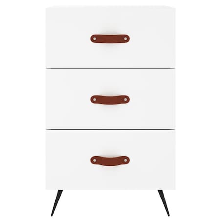 vidaXL Szafka nocna, biała, 40x40x66 cm, materiał drewnopochodny