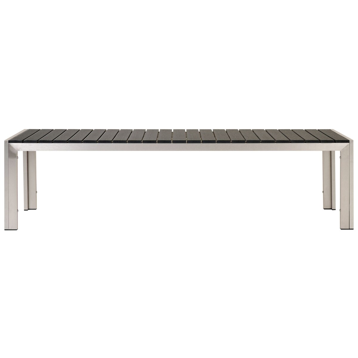 Zestaw ogrodowy stół i 2 ławki czarny NARDO