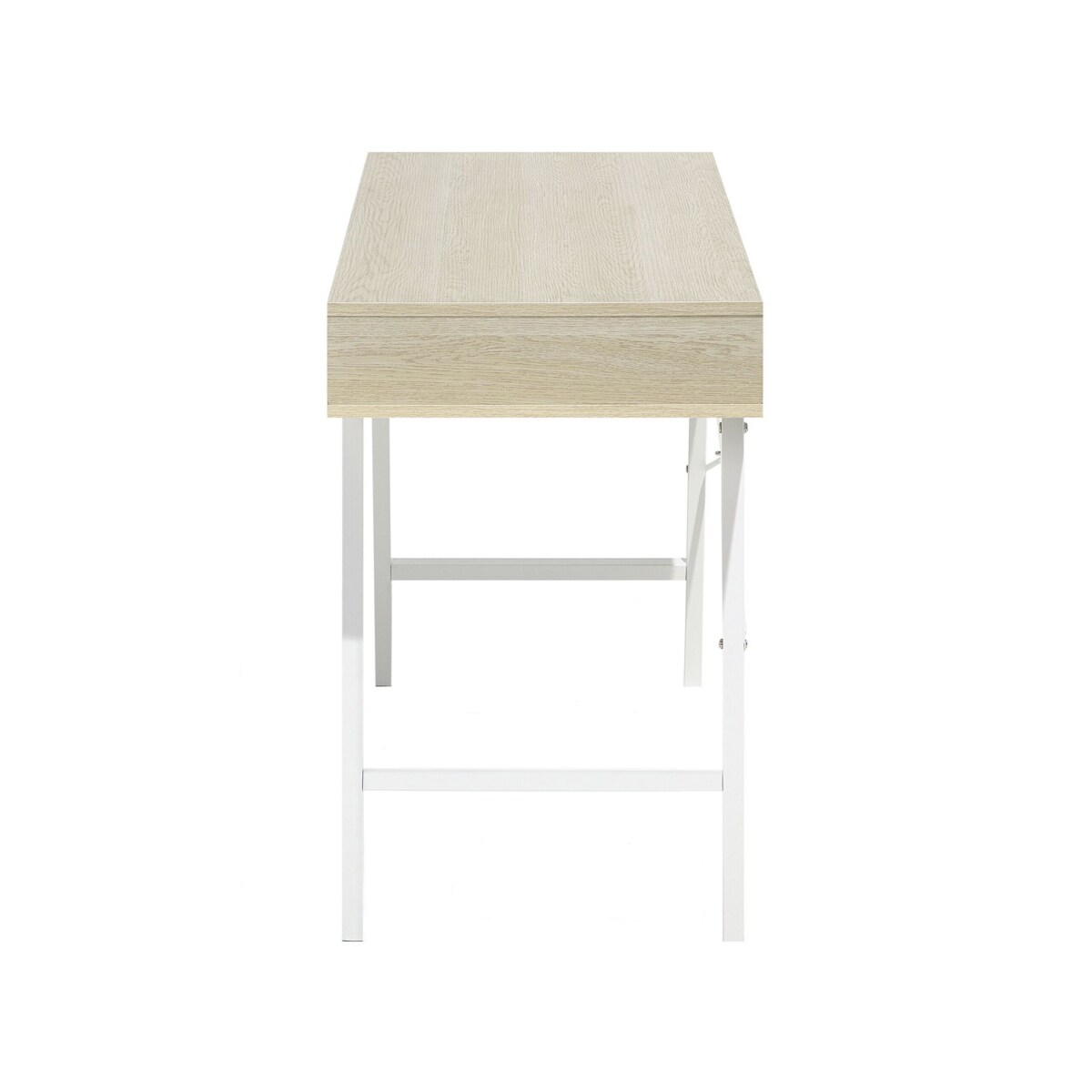 Biurko z szufladami i półką 120 x 48 cm jasne drewno CLARITA