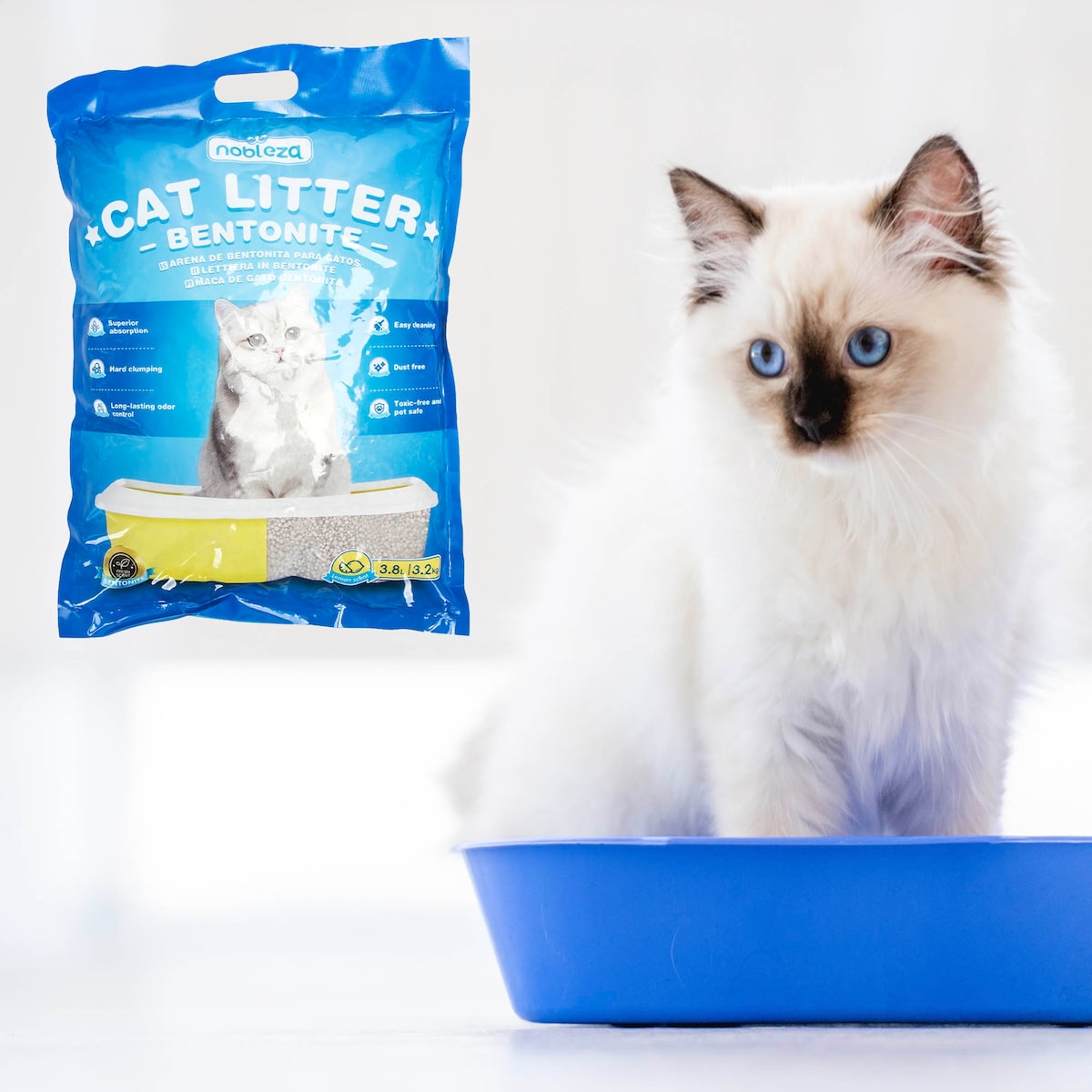 Żwirek Dla Kota Bentonitowy Do Kuwety 3,8 L Zbrylający Bezpyłowy Cytrynowy