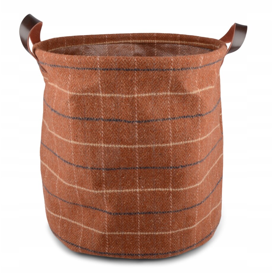 ORGANIZER IRIS brązowy W KRATĘ śr. 32cm