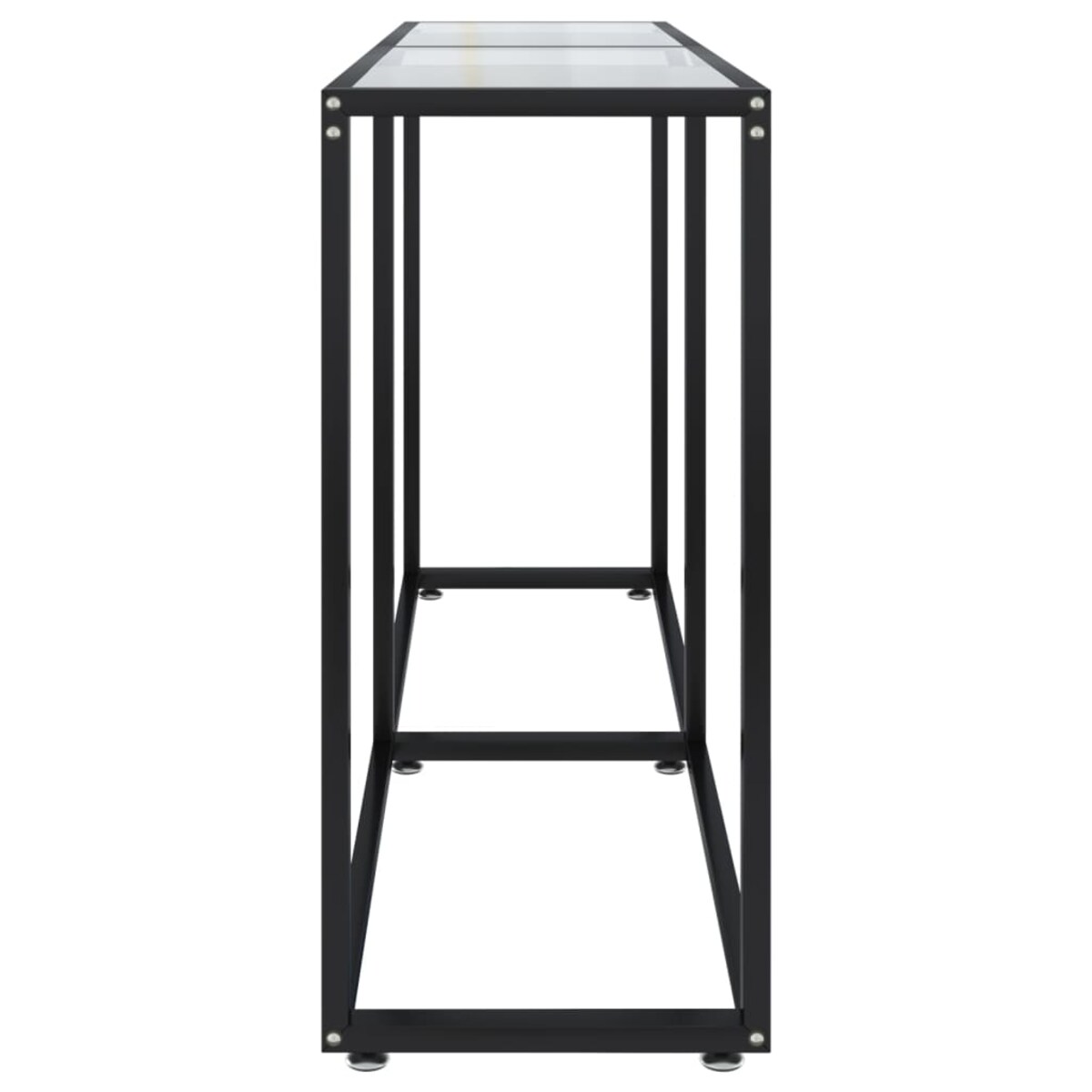 vidaXL Konsola, przezroczysta, 140x35x75,5 cm, szkło hartowane