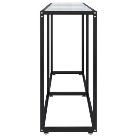 vidaXL Konsola, przezroczysta, 140x35x75,5 cm, szkło hartowane