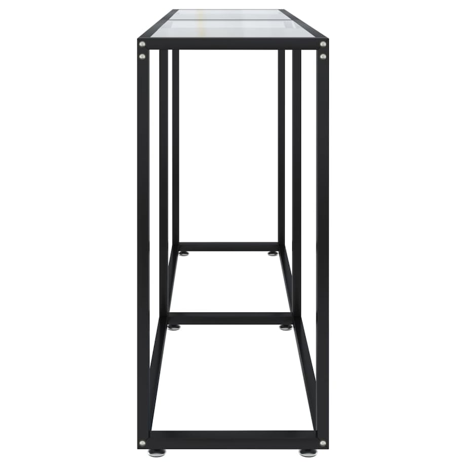 vidaXL Konsola, przezroczysta, 140x35x75,5 cm, szkło hartowane