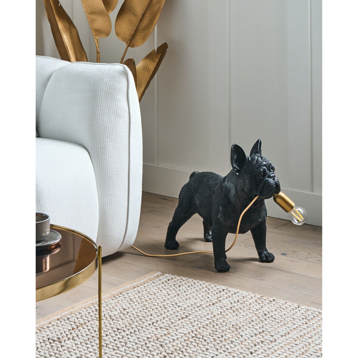 Lampa stołowa Pies BAXTER Czarny