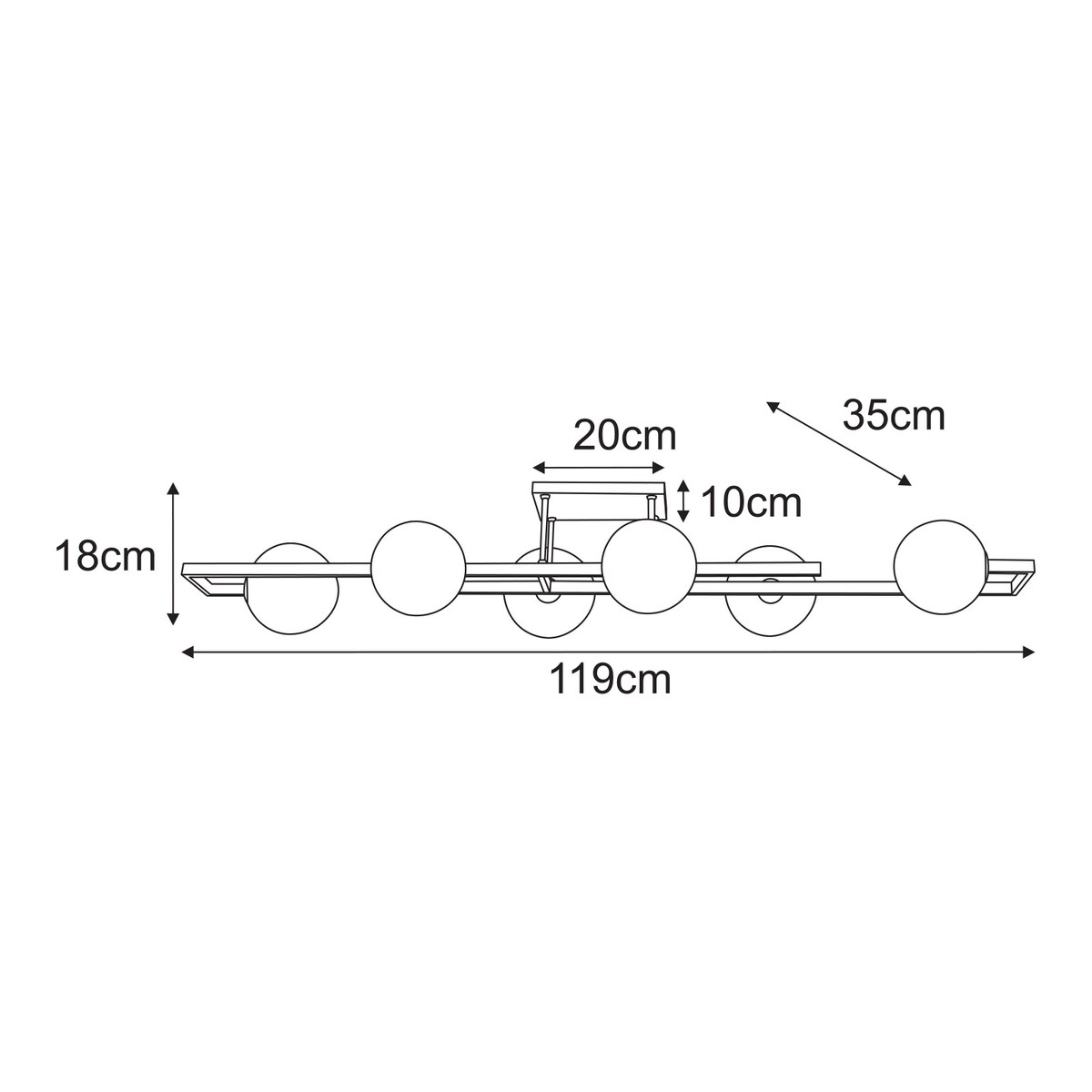 Lampa wisząca K-5772 z serii TORES
