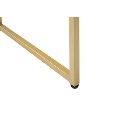 Biurko / Konsola 2 szuflady biało-złota DAPHNE