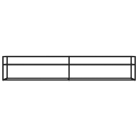 vidaXL Szafka pod TV, przezroczysta, 220x40x40,5 cm, hartowane szkło