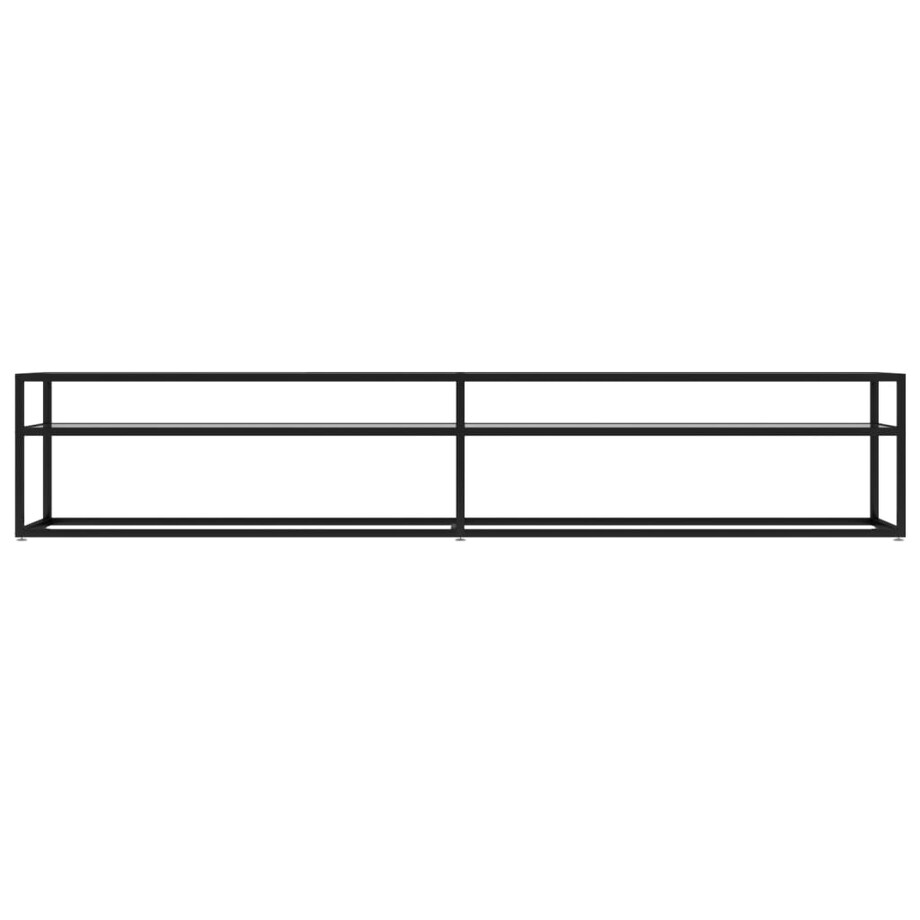 vidaXL Szafka pod TV, przezroczysta, 220x40x40,5 cm, hartowane szkło