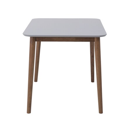 Zestaw do jadalni stół i 4 krzesła ciemne drewno z szarym MODESTO