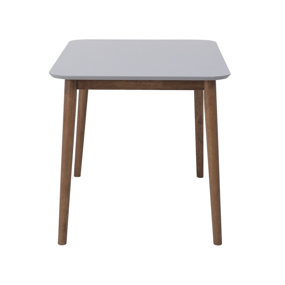 Zestaw do jadalni stół i 4 krzesła ciemne drewno z szarym MODESTO