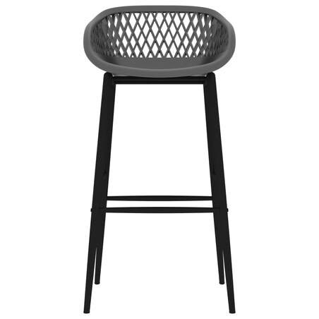 vidaXL Krzesła barowe, 2 szt., szare