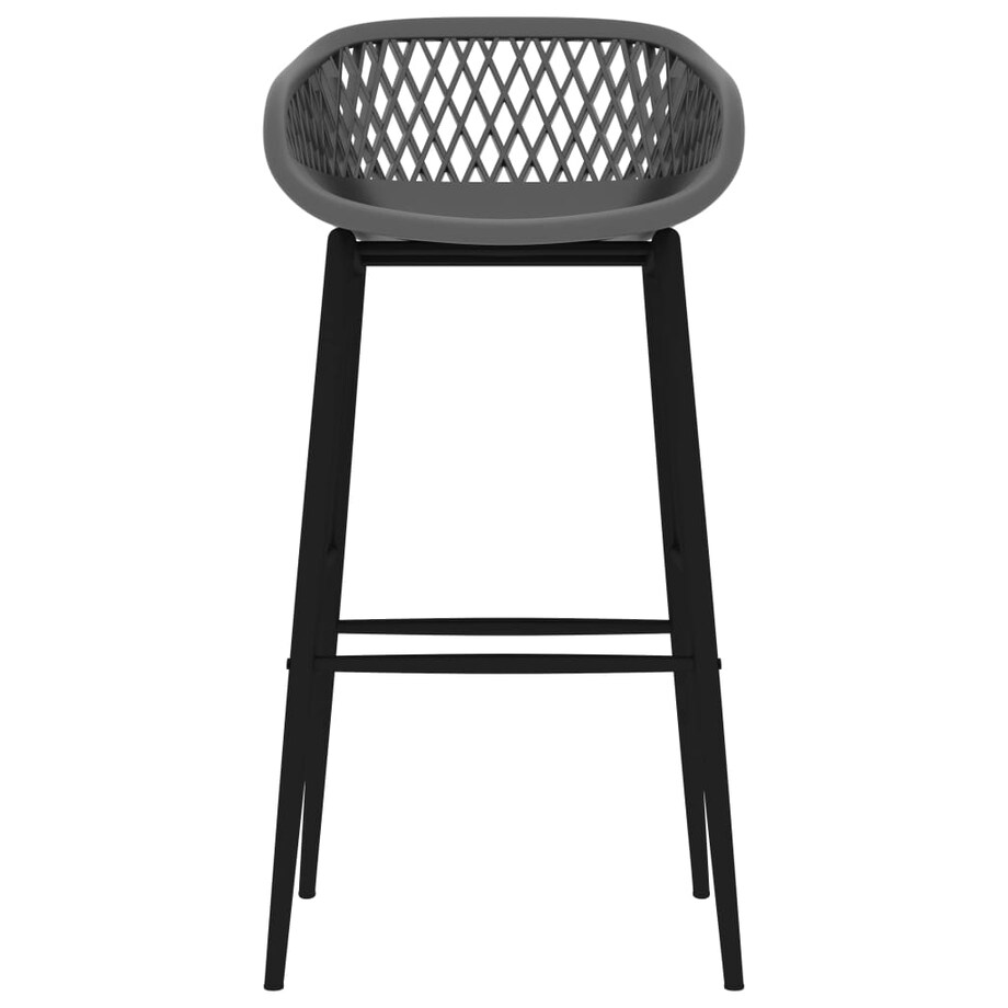 vidaXL Krzesła barowe, 2 szt., szare