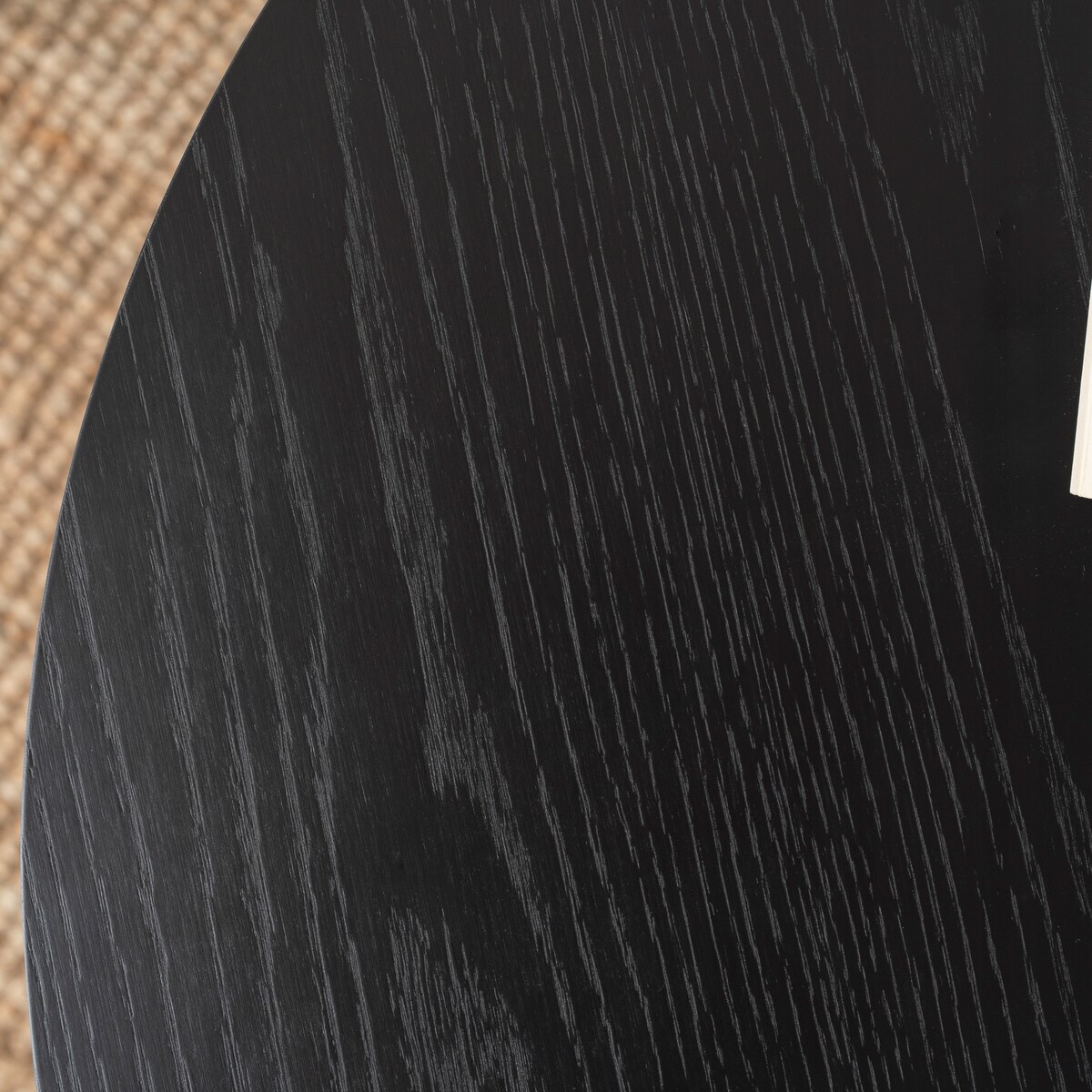 Stolik Kawowy Okrągły Czarny Duży Nowoczesny Okrągła Ława CASSANDER MAX