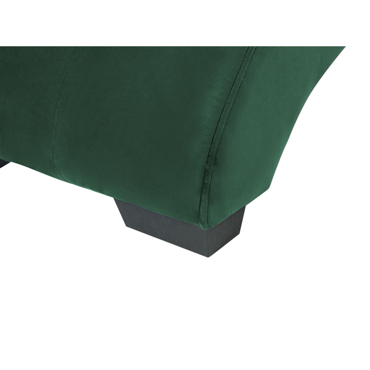 Szezlong welurowy z głośnikiem Bluetooth i portem USB zielony SIMORRE