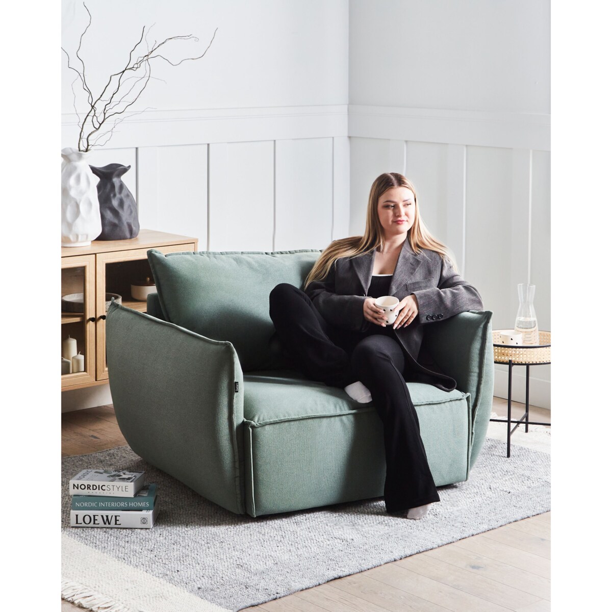 Fotel KUNES Jasnozielony