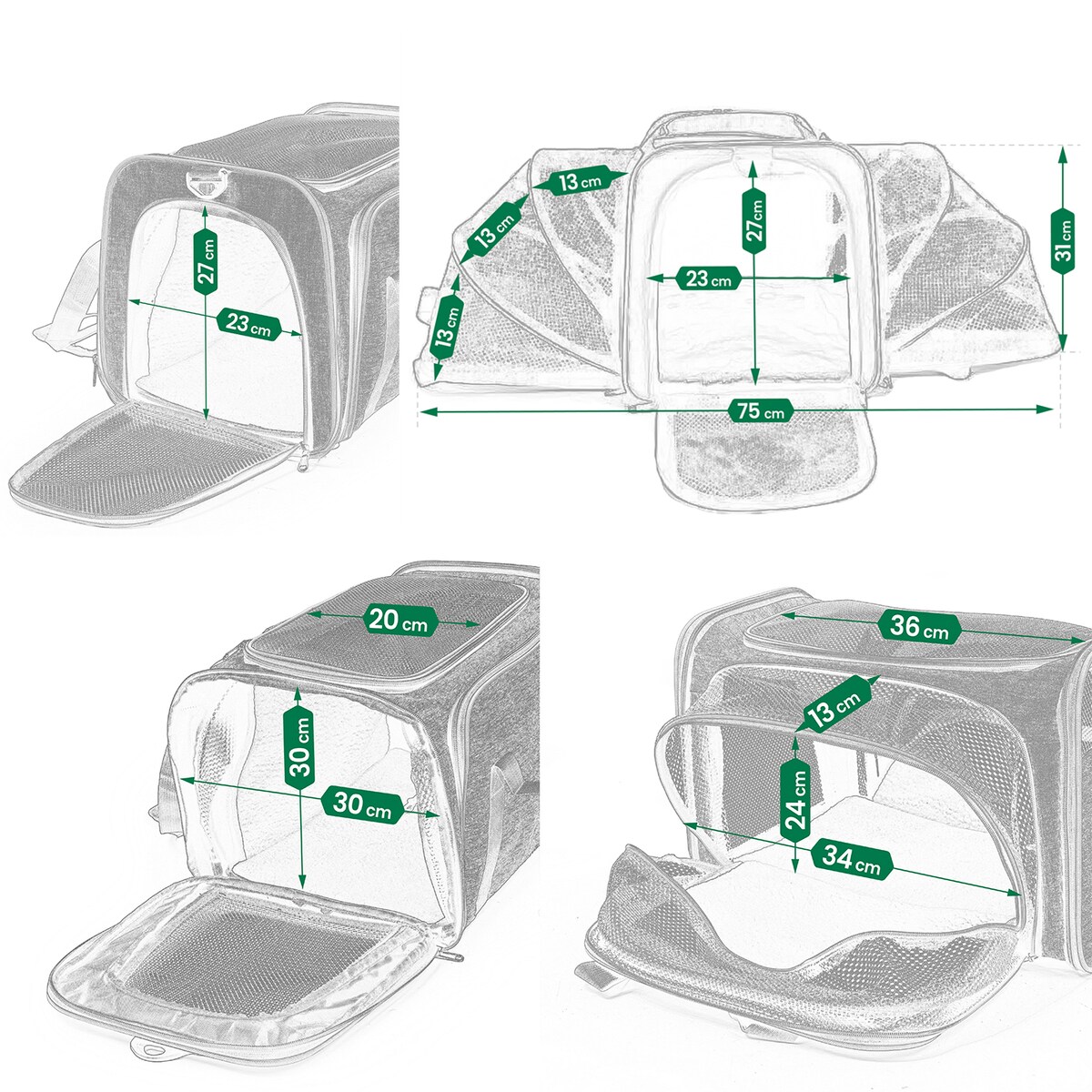 Transporter Dla Kota Psa Królika Zwierząt Torba Transportowa Rozkładana