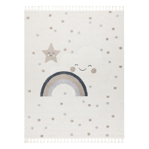 Dywan YOYO EY78 biały / beż - Chmurka, 140x190 cm