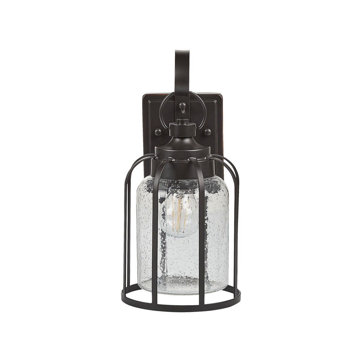 Lampa ścienna zewnętrzna czarna WOOLER