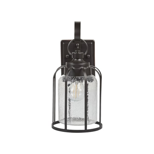 Lampa ścienna zewnętrzna czarna WOOLER