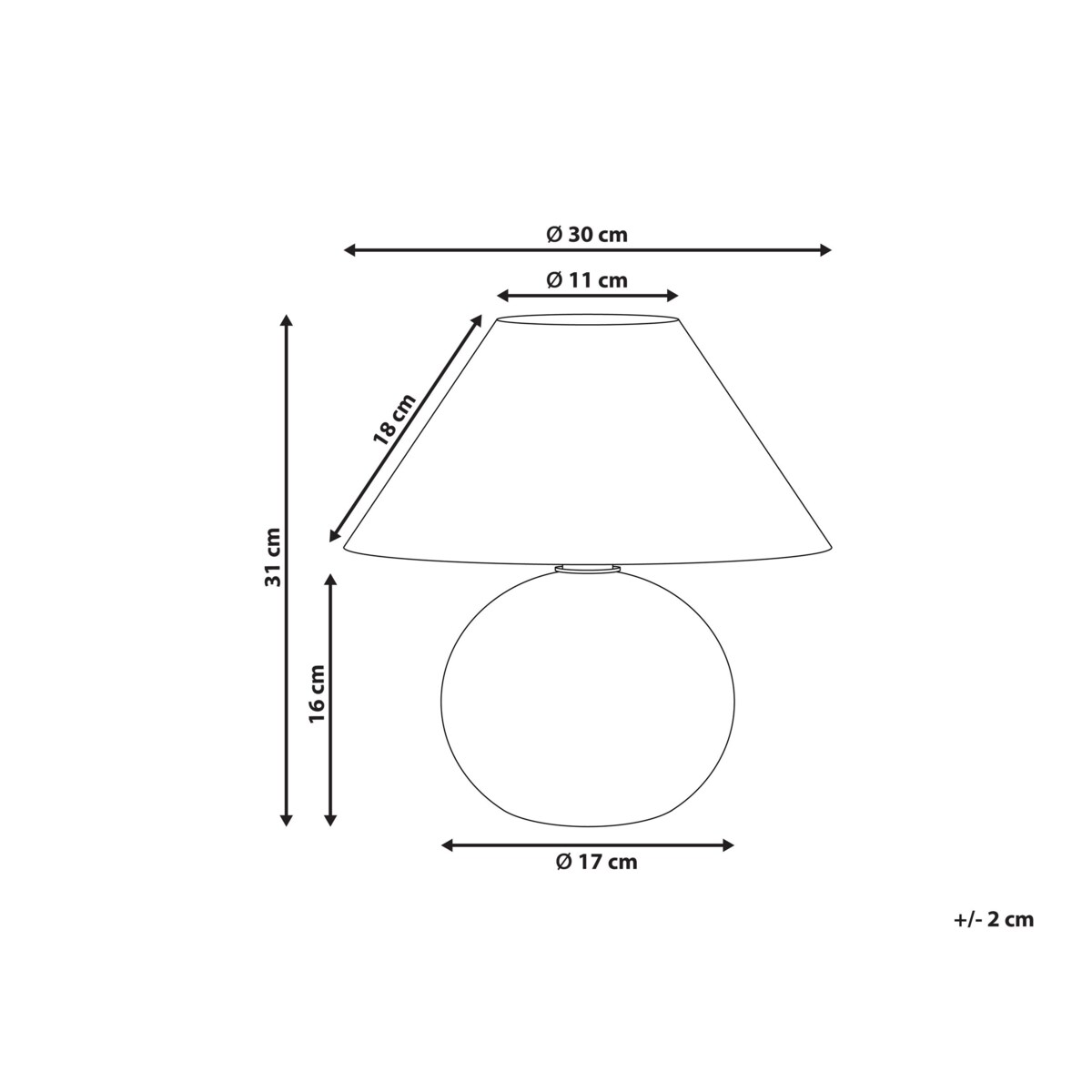 Lampa stołowa rattanowa jasna CINDER