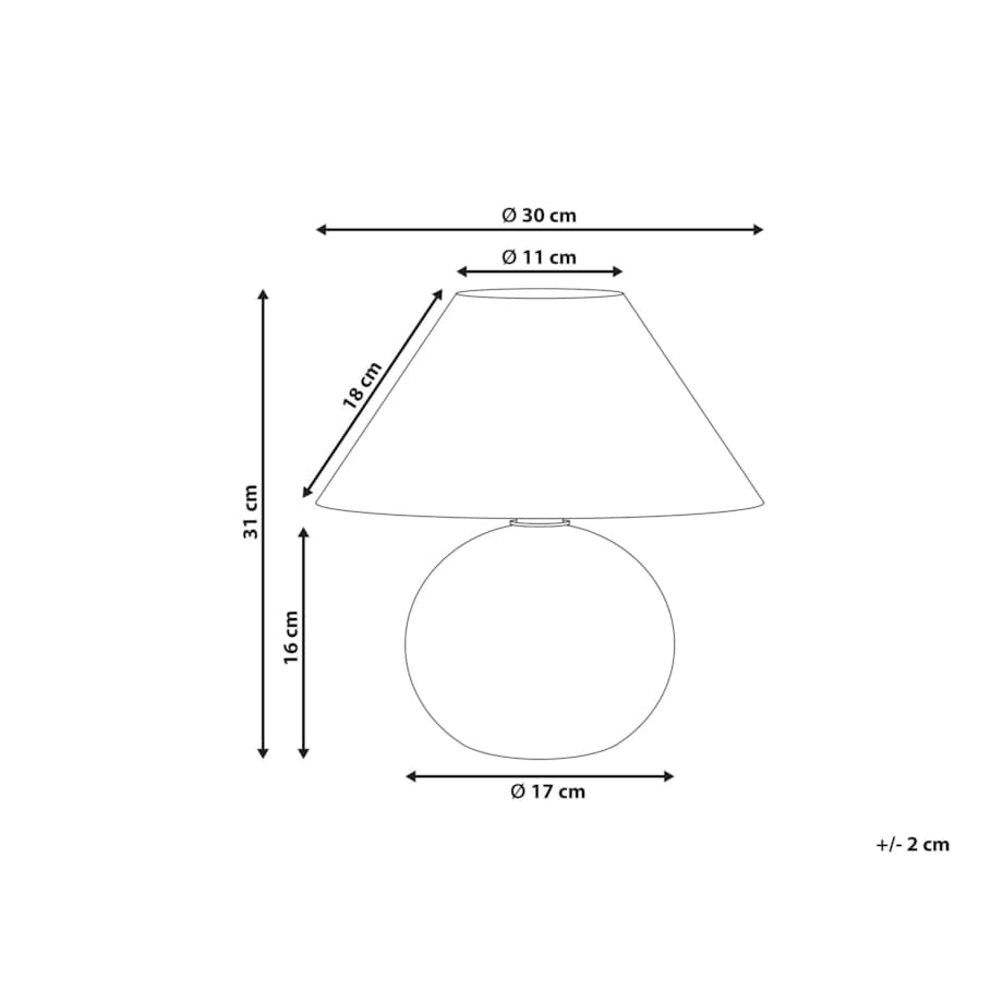 Lampa stołowa rattanowa jasna CINDER