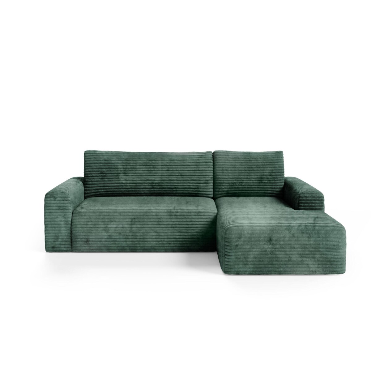 Narożnik SONTII z funkcją spania gruby sztruks Kolor: TILIA 39