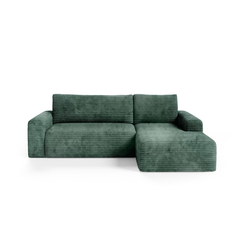 Narożnik SONTII z funkcją spania gruby sztruks Kolor: TILIA 39