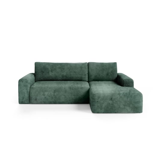 Narożnik SONTII z funkcją spania gruby sztruks Kolor: TILIA 39