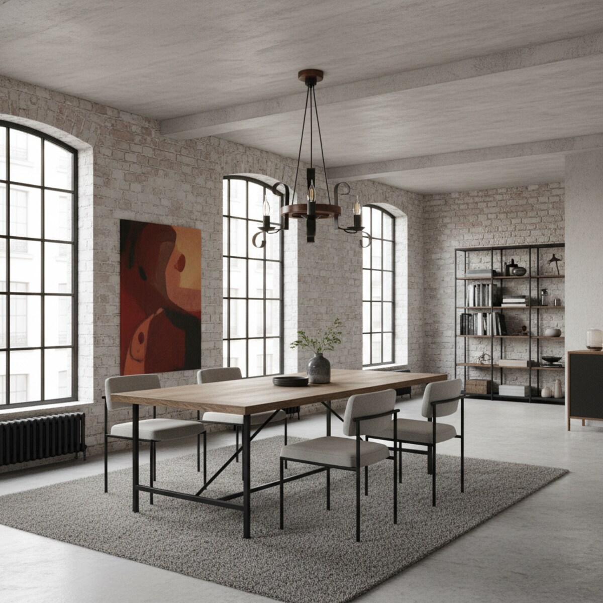 drewniana lampa wisząca edylit 3 punktowa loft retro