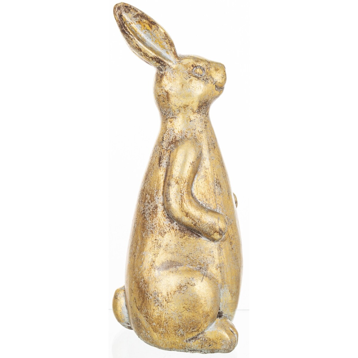 Dekoracja - ceramiczna figurka królika 31,5x13x13 cm złota