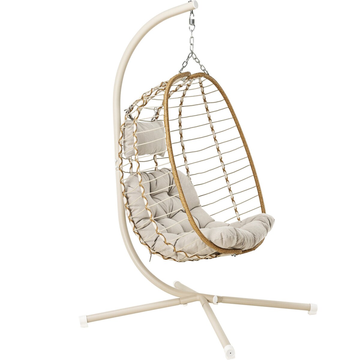 Fotel wiszący huśtawka ogrodowa, wys. 195 cm