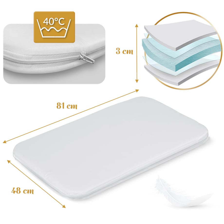 Łóżeczko dziecięce niemowlęce dostawka Nukido składane 0-5m